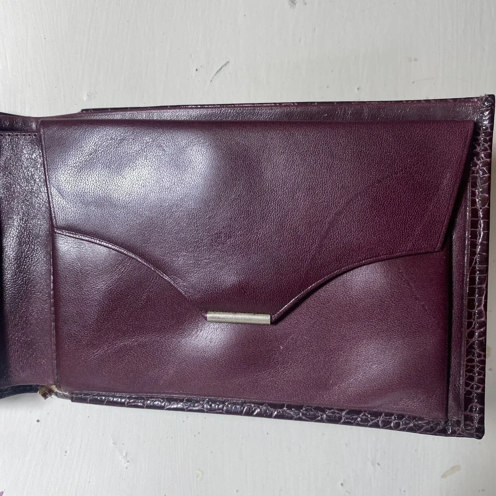 Fiocchi Crocodil-Calf Wallet‎ Brown Leather Nice Possible Vintage Men's Classic